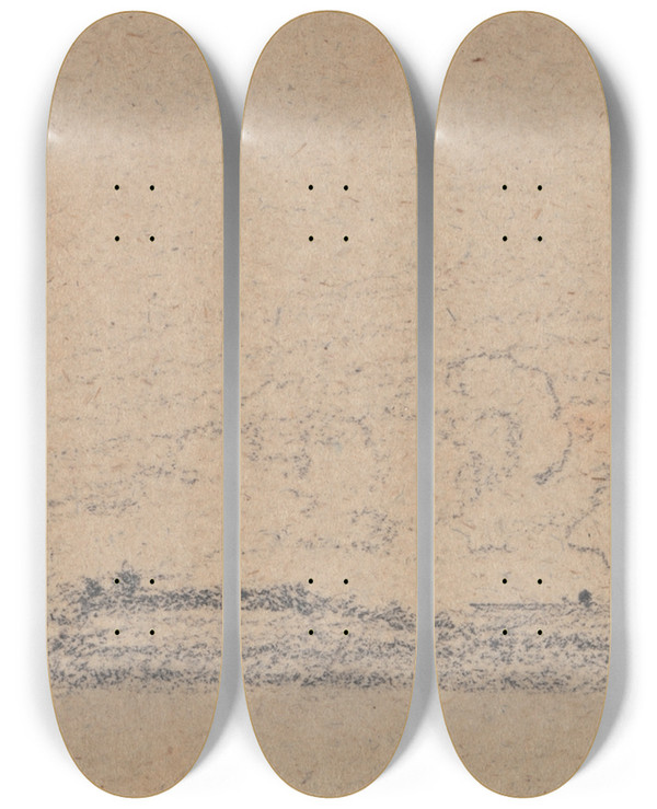 Triptych art skateboard deck of James Ward Landscape by James Ward (1769-1859)