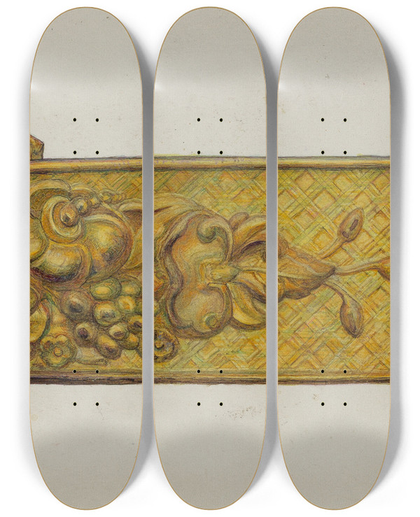 Triptych art skateboard deck of Harry Jennings Tieback_8 by Harry Jennings
