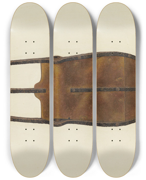 Triptych art skateboard deck of Joseph Glover Weather Vane by Joseph Glover