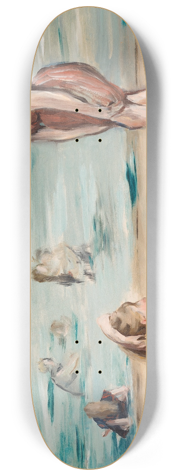 douard Manet - On the Beach 8.25 inch art skate deck