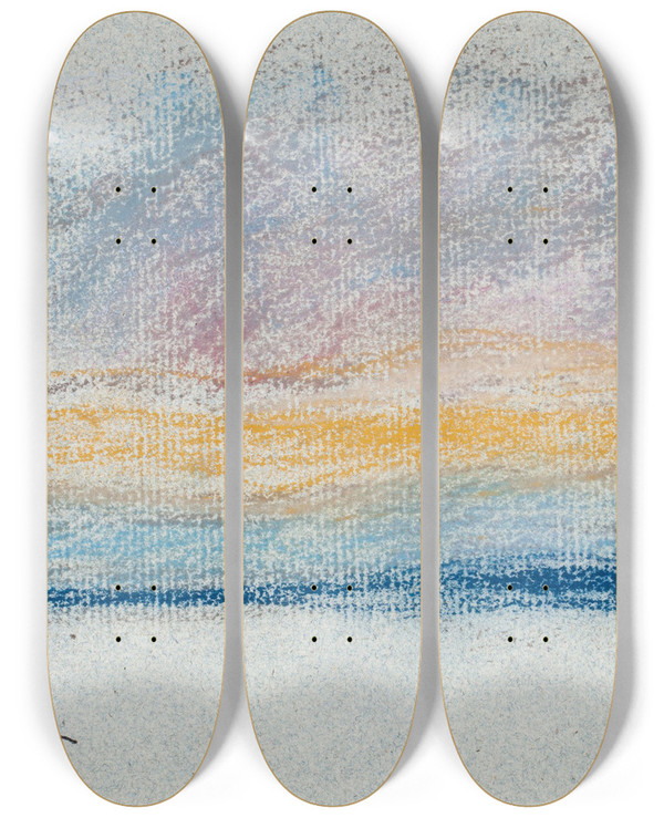 Triptych art skateboard deck of Eero Jrnefelt Pilviharjoitelma Rusko by Eero Jarnefelt (1863-1937)