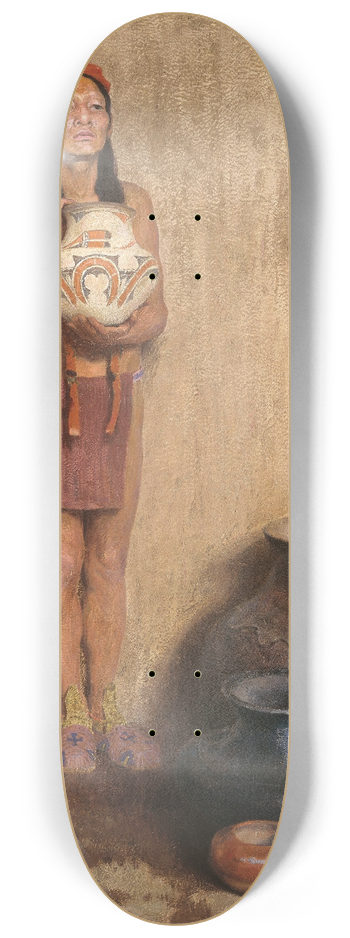 Eanger Irving Couse - Pottery Vendor 8.25 inch art skate deck