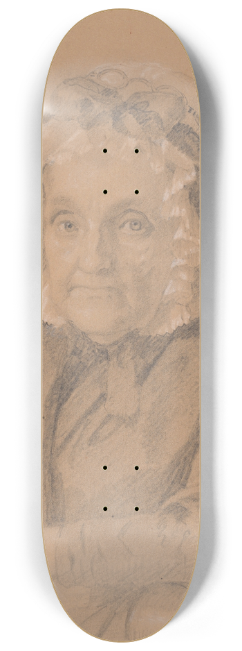 Eastman Johnson - Portrait of Mrs. Jeremiah Chandler 8.25 inch art skate deck