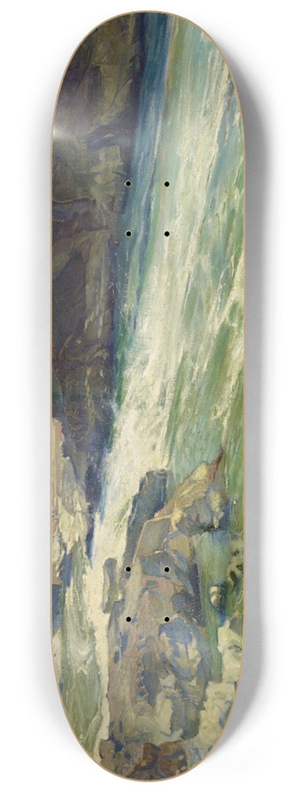 E. Augusto Lovatti - The Rhine At Laufenburg 8.25 inch art skate deck