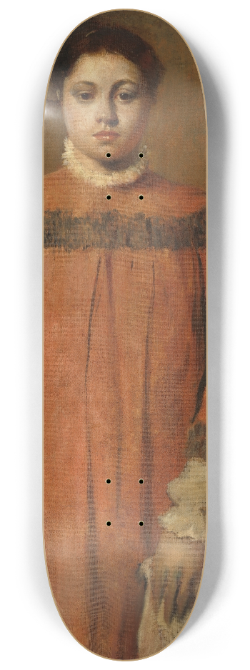 Edgar Degas - Girl in Red 8.25 inch art skate deck