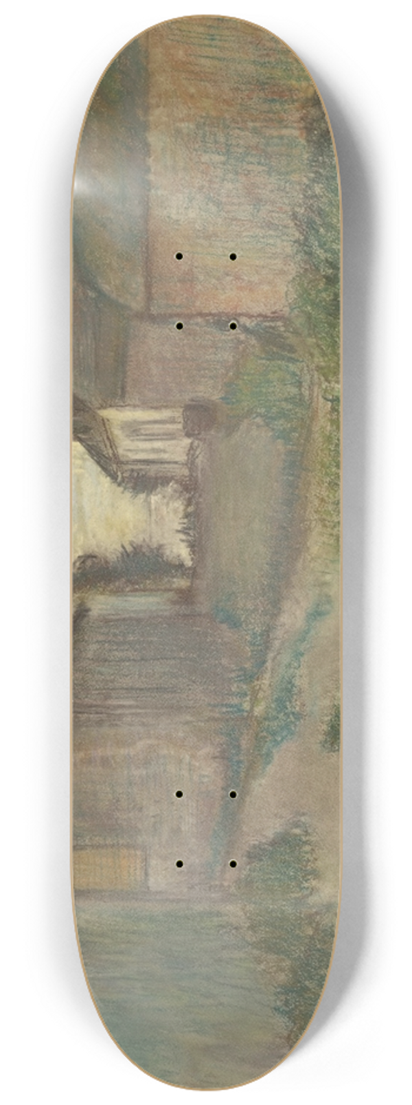Edgar Degas - La rue Quesnoy, Saint-Valry-sur-Somme 8.25 inch art skate deck