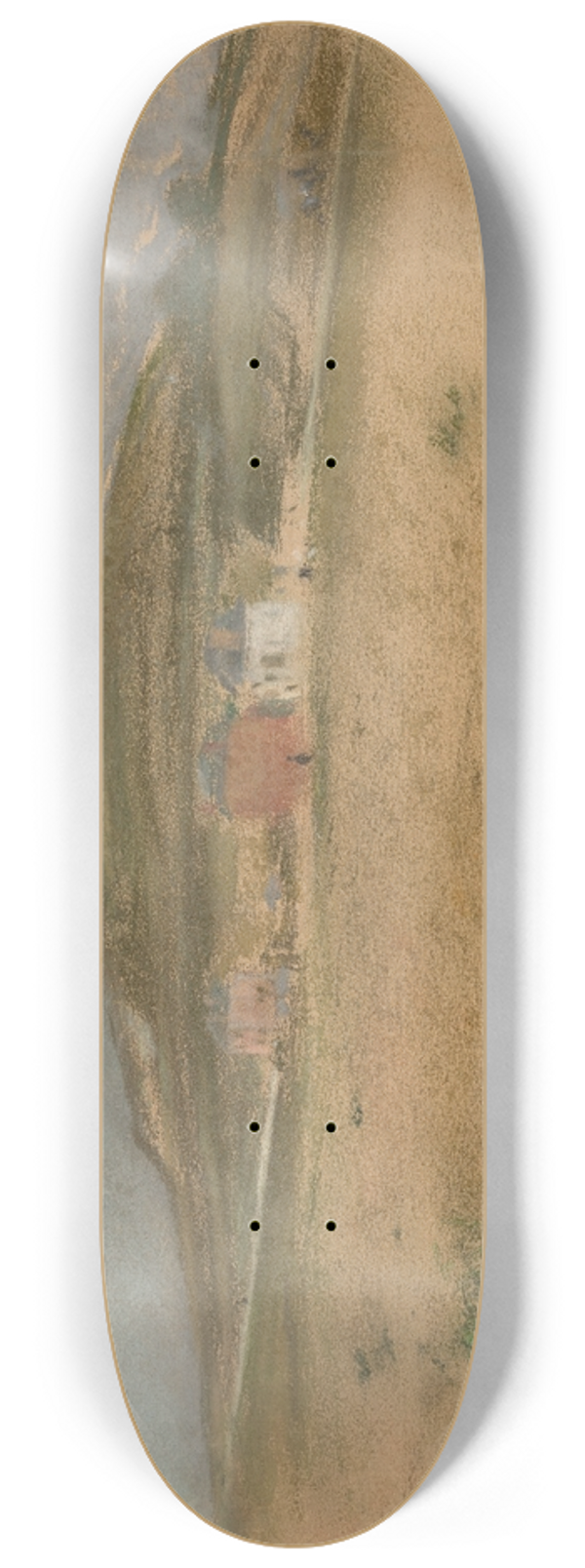 Edgar Degas - Maisons au pied dune falaise 8.25 inch art skate deck