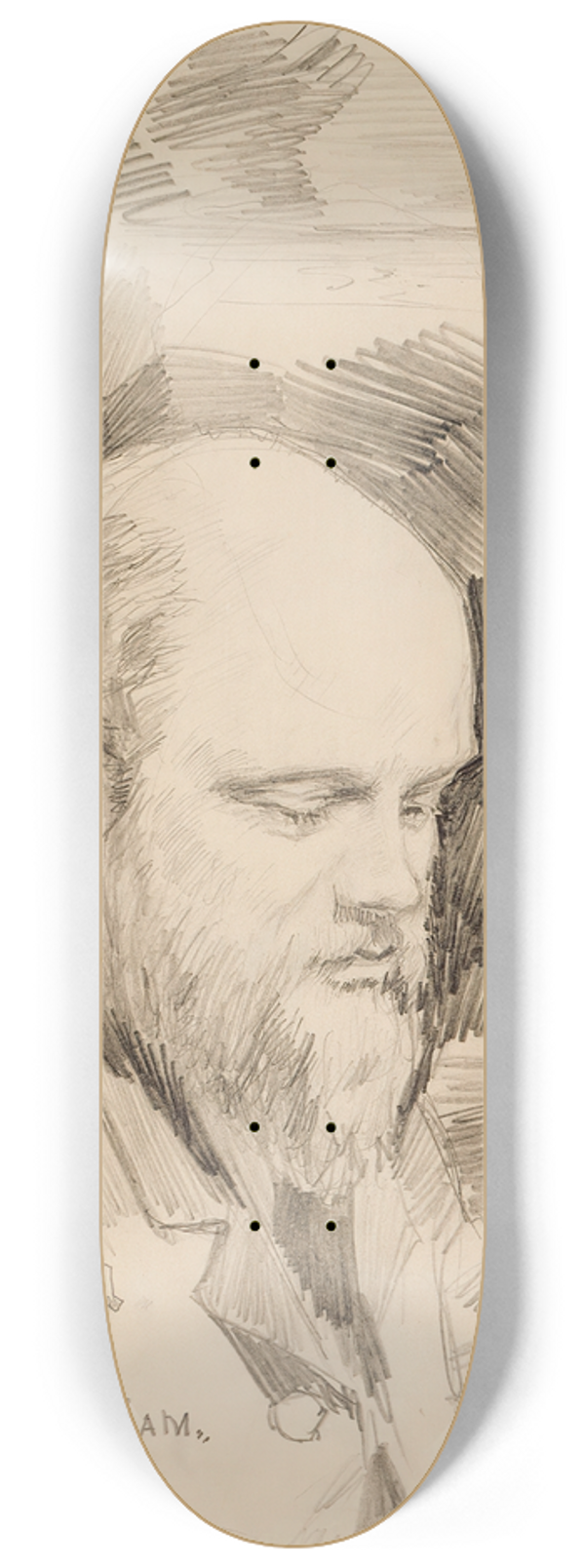 Akseli Gallen-Kallela - Daddy reading the Story of Mirza and Mirjam for Little Saima 8.25 inch art skate deck