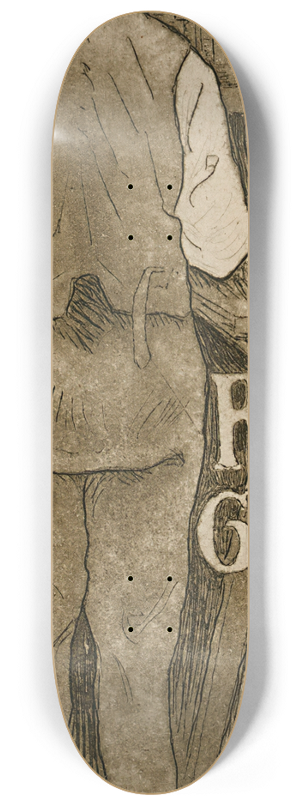 Akseli Gallen-Kallela - Ex Libris Filip Galln, the Artists Brother 8.25 inch art skate deck