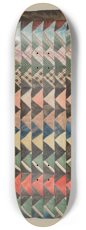 Edith Magnette - Patchwork Quilt 8.25 inch art skate deck