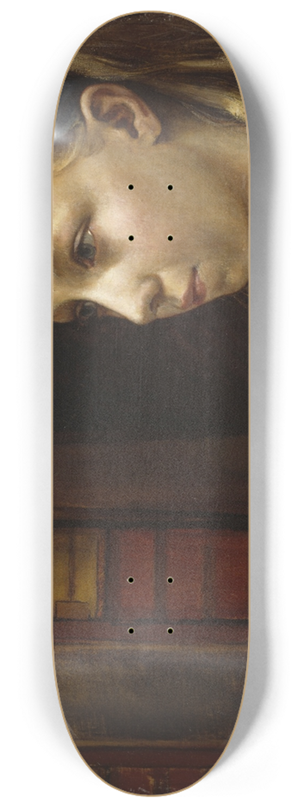 Akseli Gallen-Kallela - Head of a Girl, Little Anna 8.25 inch art skate deck