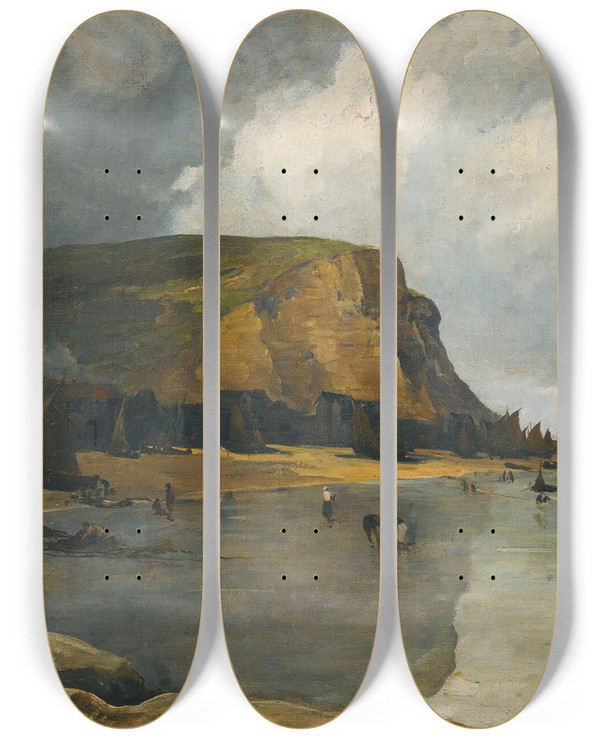 Triptych art skateboard deck of Nathaniel Hone Hastings by Nathaniel Hone (1718-1784)