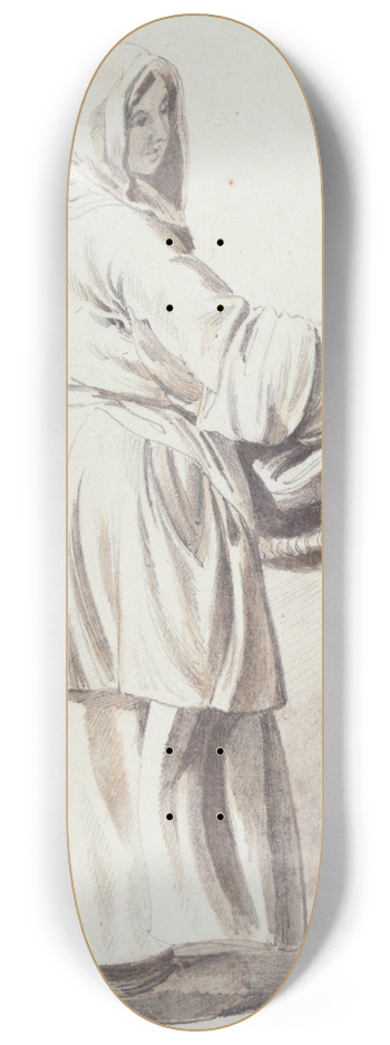 Edm Bouchardon - La marchande de pommes 8.25 inch art skate deck