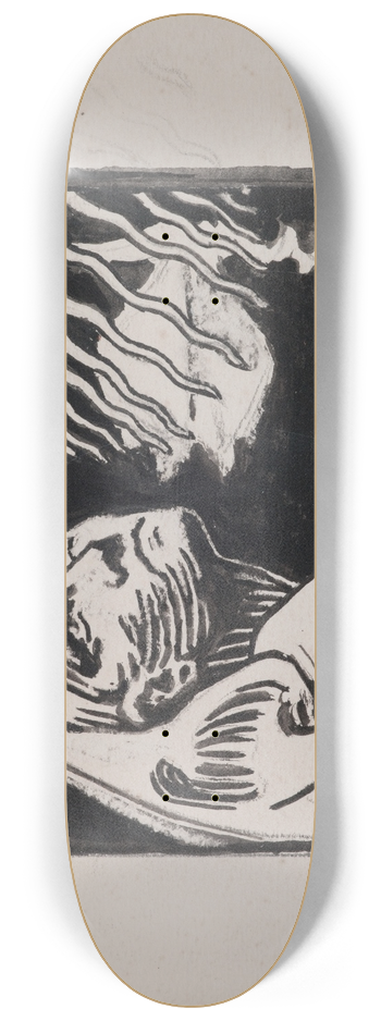 Akseli Gallen-Kallela - Koru-Kalevala, The Illustrated Kalevala, Lemminkinens Mother, Tuonelas Swan 8.25 inch art skate deck