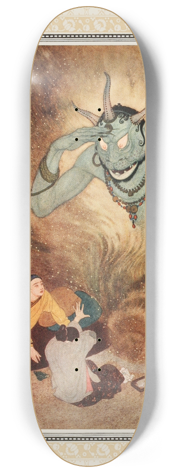 Edmund Dulac - Aladdin and the Efrite 8.25 inch art skate deck
