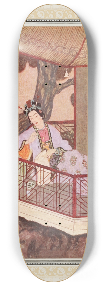 Edmund Dulac - The Lady Bedr-el-Budur 8.25 inch art skate deck