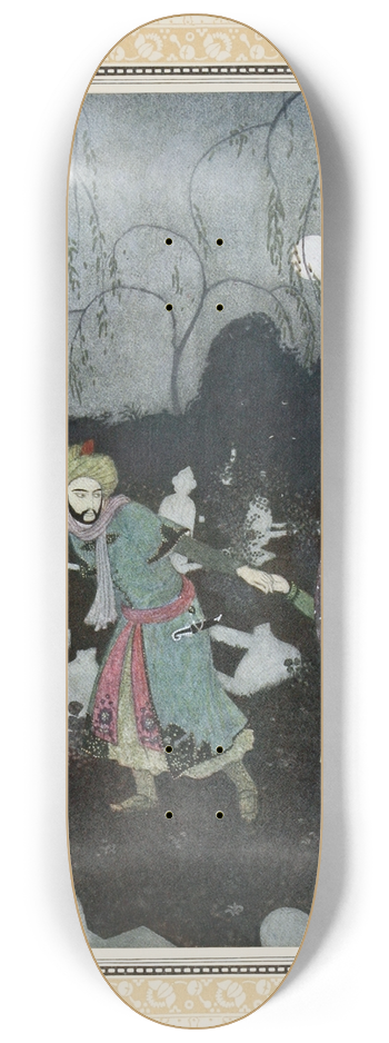 Edmund Dulac - The Prince leads the Lady to the Tomb 8.25 inch art skate deck