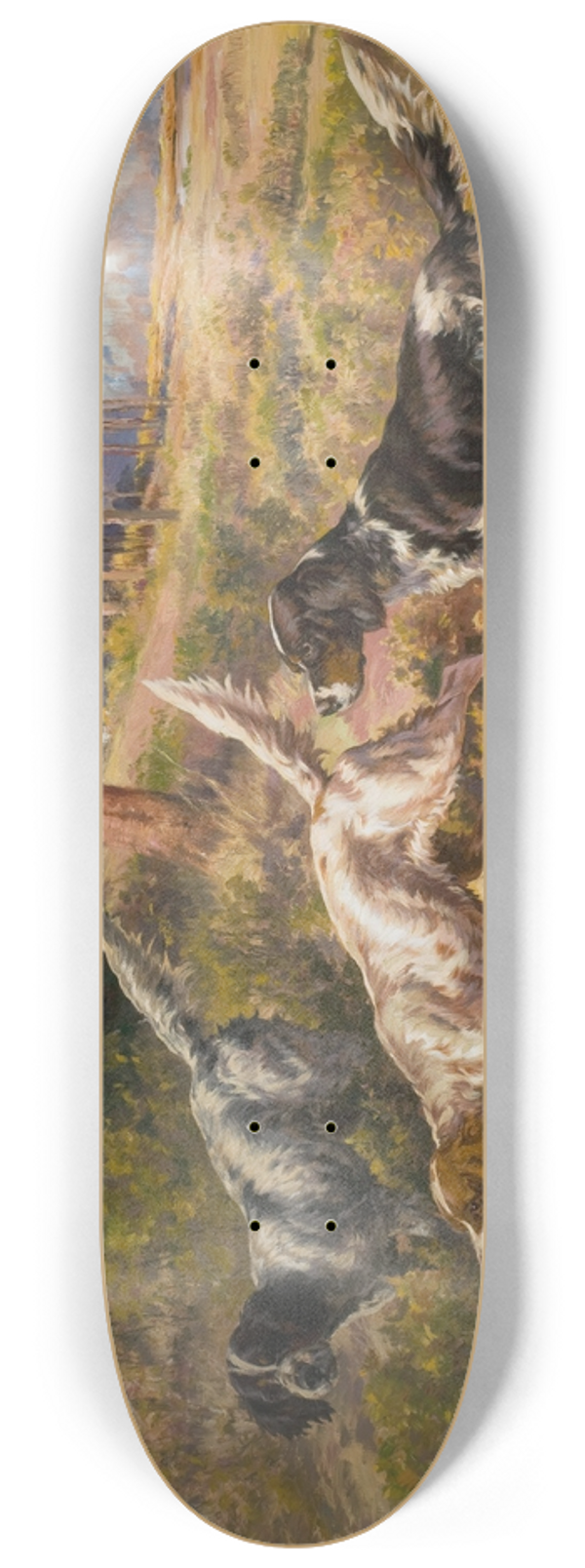 Edmund Henry Osthaus - English Setters in Field 8.25 inch art skate deck