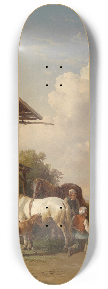 Edmund Mahlknecht - Beim Hufschmied 8.25 inch art skate deck