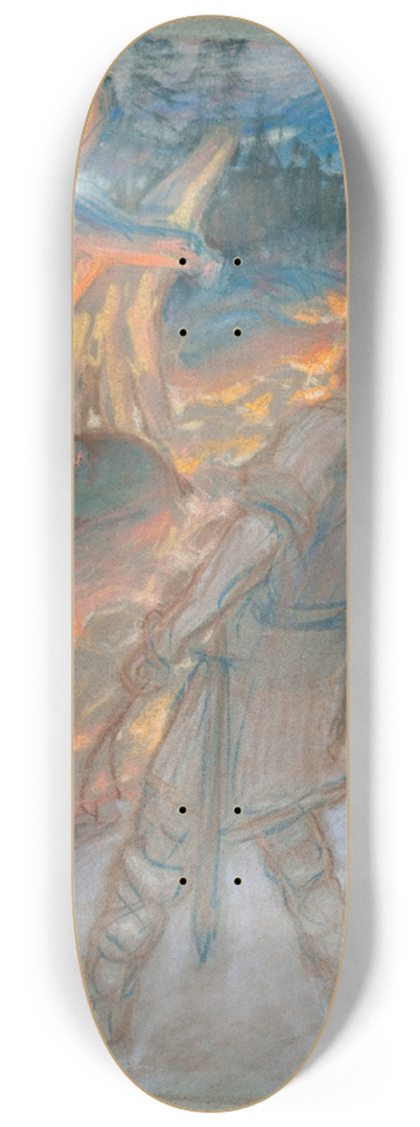 Akseli Gallen-Kallela - Lemminkinen Tulijoella 8.25 inch art skate deck