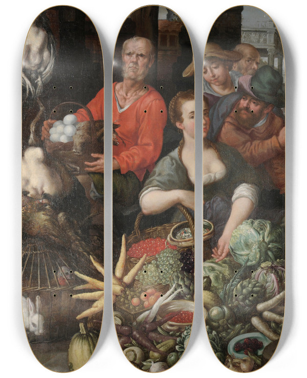 Triptych art skateboard deck of Jeanbaptiste De Saive Ii Le March by Jean-Baptiste de Saive II (1597-1641)