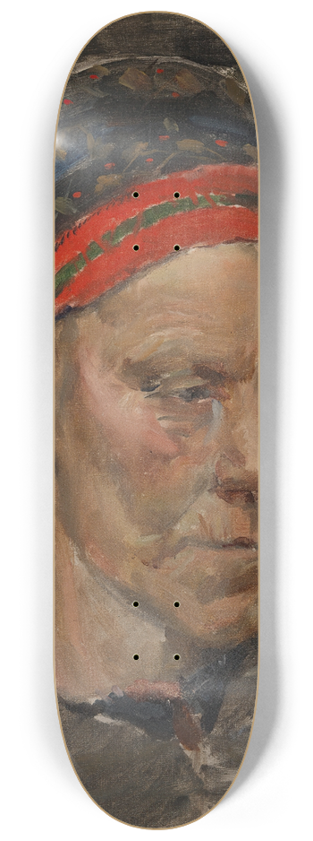 Akseli Gallen-Kallela - Portrait Of A Karelian Woman 8.25 inch art skate deck