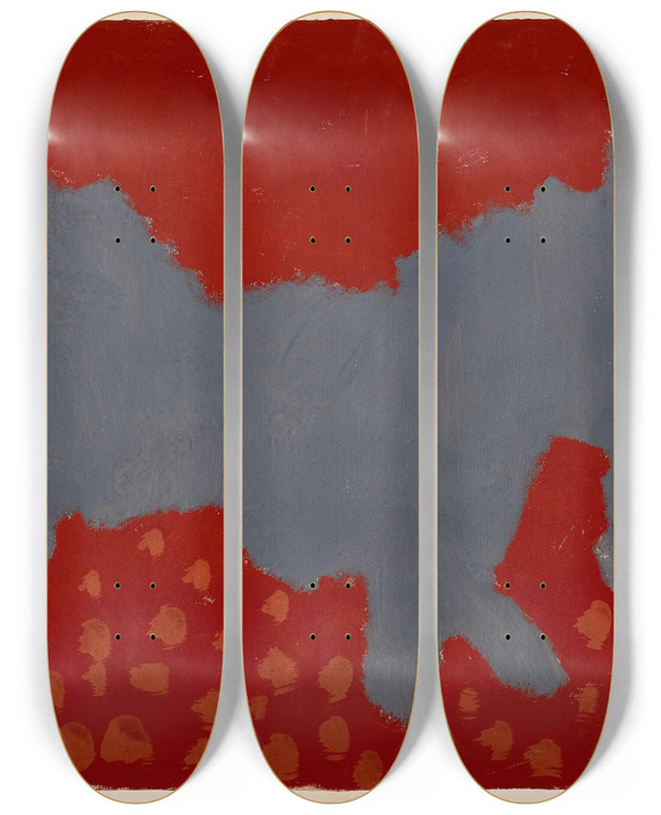 Triptych art skateboard deck of Paul Klee Sein Schatten by Paul Klee (1879-1940)