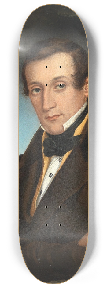 Eduard Friedrich Leybold - Portrait of a Gentleman 8.25 inch art skate deck