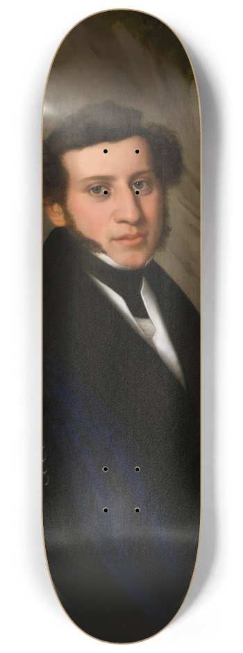 Eduard Friedrich Leybold - Portrait of Sam Ehrenstamm 8.25 inch art skate deck