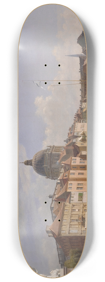 Eduard Gaertner - Rear view of the Houses at Schlofreiheit 8.25 inch art skate deck