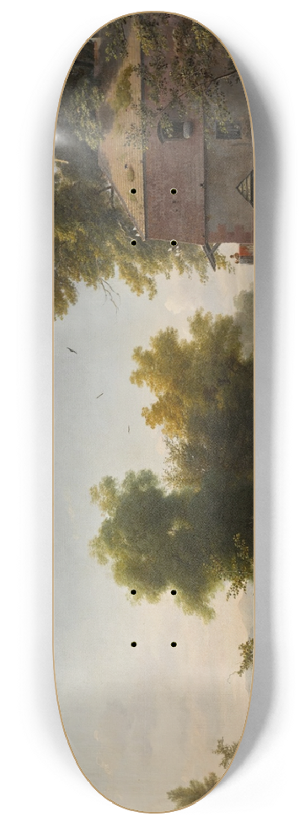 Eduard Gaertner - The Water Mill at Heilsberg 8.25 inch art skate deck