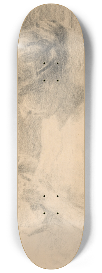 Eduard Putra - Woman Sewing in Profile 8.25 inch art skate deck