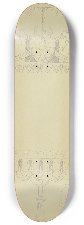 Eduard von Steinle - Banner decoration 8.25 inch art skate deck