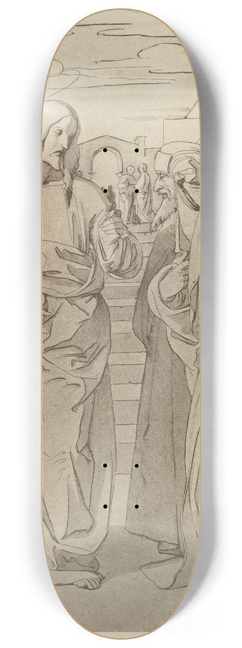 Eduard von Steinle - Der Zinsgroschen 8.25 inch art skate deck