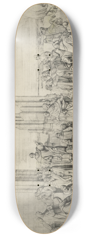 Eduard von Steinle - Die mittelalterliche Periode 8.25 inch art skate deck