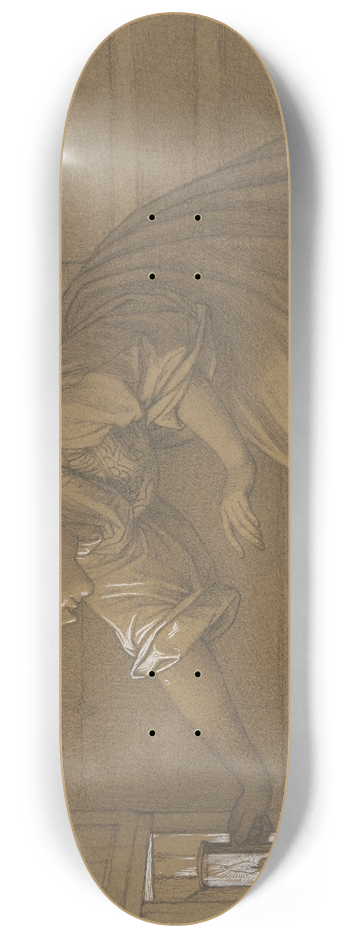 Eduard von Steinle - Die Witwe den verlorenen Groschen suchend 8.25 inch art skate deck