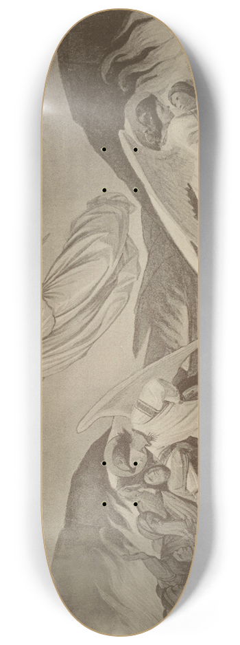 Eduard von Steinle - Engel erlsen schmachtende Seelen aus dem Fegefeuer 8.25 inch art skate deck