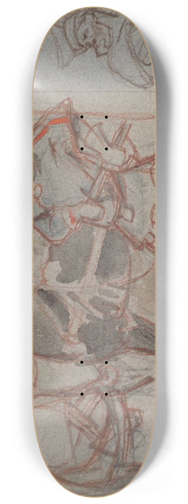 Akseli Gallen-Kallela - The Great Kalevala, Poem III, sketch. 8.25 inch art skate deck