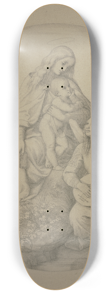 Eduard von Steinle - Madonna mit musizierendem Engel (Madonna del Campidoglio) 8.25 inch art skate deck