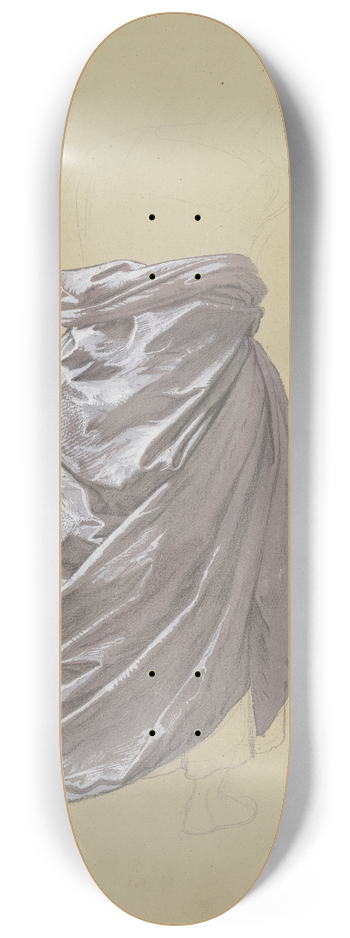 Eduard von Steinle - Rckenansicht einer ausschreitenden Gewandfigur 8.25 inch art skate deck