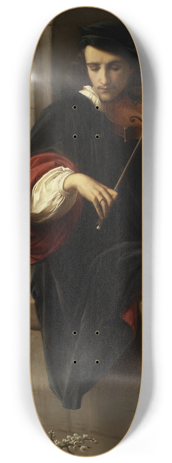 Eduard von Steinle - Violinist in the Belfry Window 8.25 inch art skate deck