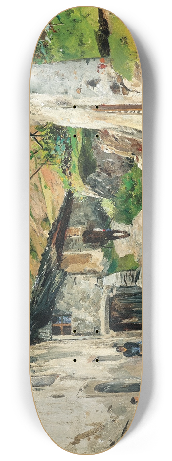 Eduard Zetsche - Wachau region, a path to a vineyard near a village 8.25 inch art skate deck
