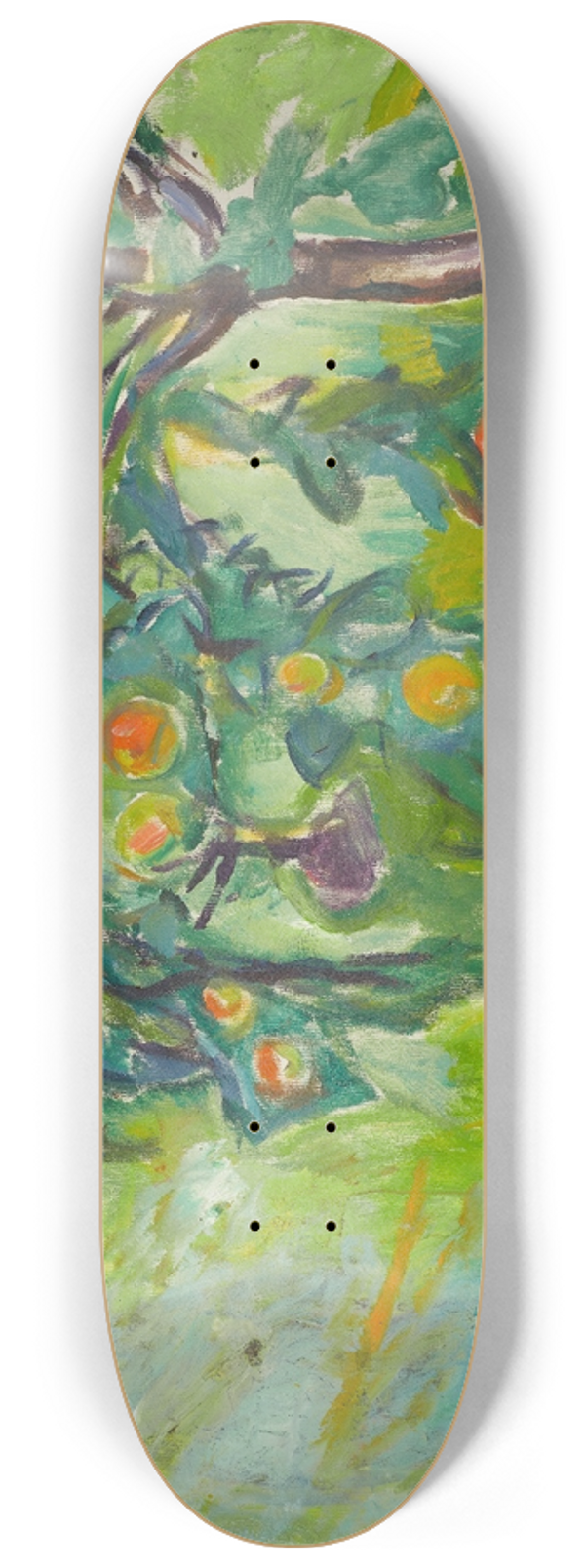 Edvard Munch - Apple Tree By The Studio 8.25 inch art skate deck