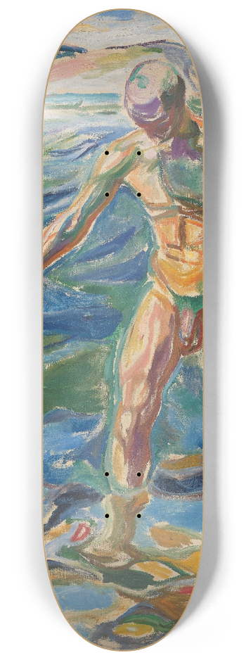 Edvard Munch - Bathing Man 8.25 inch art skate deck