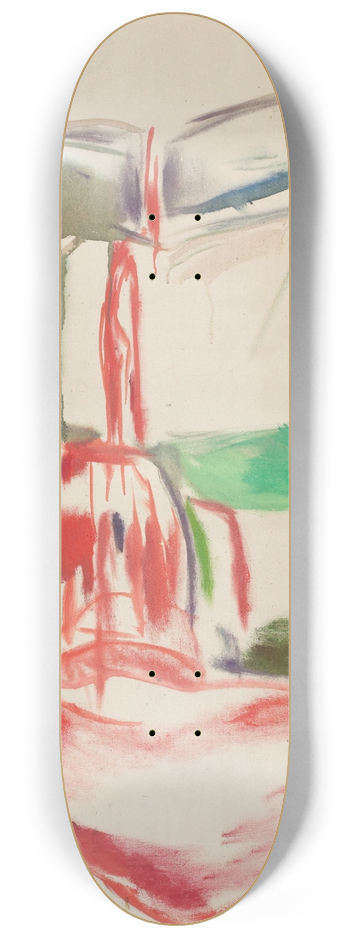 Edvard Munch - Blood Waterfall 8.25 inch art skate deck