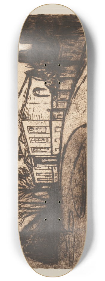 Edvard Munch - Das Haus 8.25 inch art skate deck
