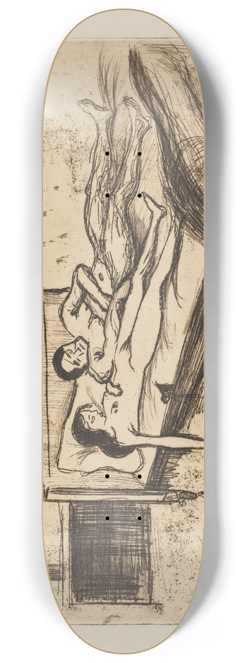 Edvard Munch - Double Suicide 8.25 inch art skate deck