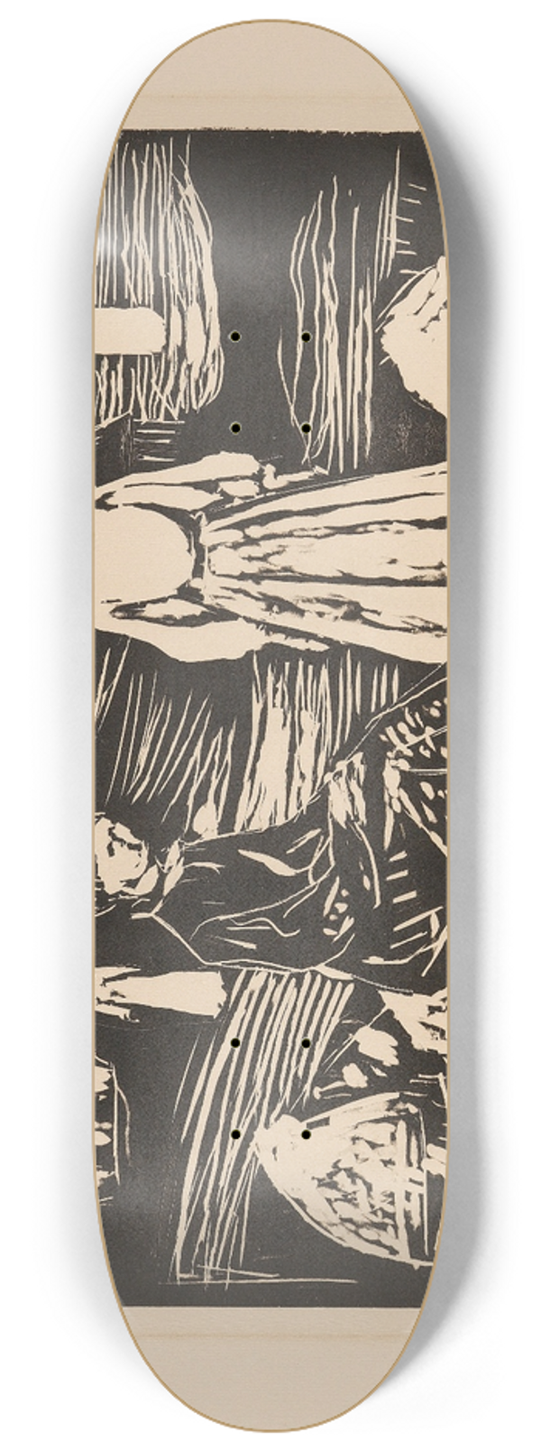 Edvard Munch - Frauen am Strand 8.25 inch art skate deck