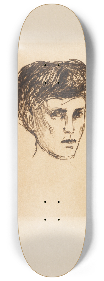 Edvard Munch - Frauenkopf 8.25 inch art skate deck