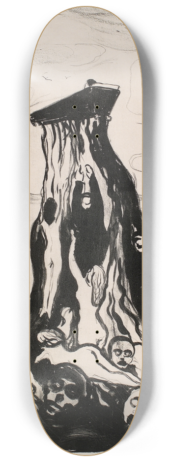Edvard Munch - Funeral March 8.25 inch art skate deck